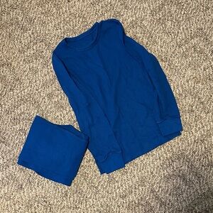 Athletic Works Kids Blue Thermal Top and Bottom Set